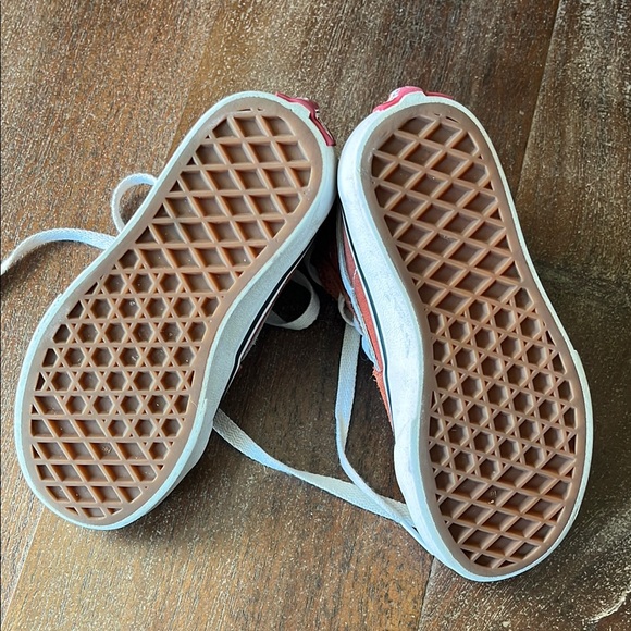 Vans Kids High-Top Sneakers - Red and White - Picture 4 of 4